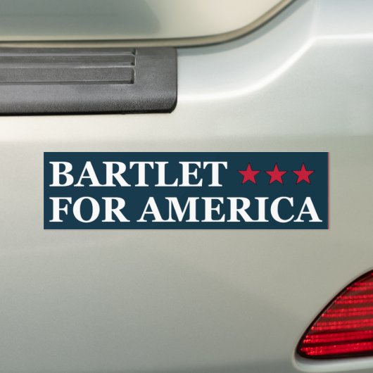 Bartlet voor Amerika Bumpersticker (Op auto)