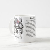 Bartlett, de oorsprong, de betekenis en de krest koffiemok (Voorkant links)