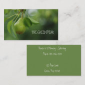 Bartlett Pear Tree, biologische peren Visitekaartje (Voorkant / Achterkant)