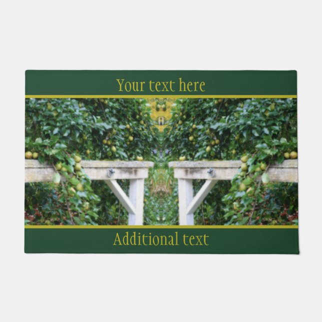 Bartlett peren op boom orton gepersonaliseerd deurmat (Voorkant)