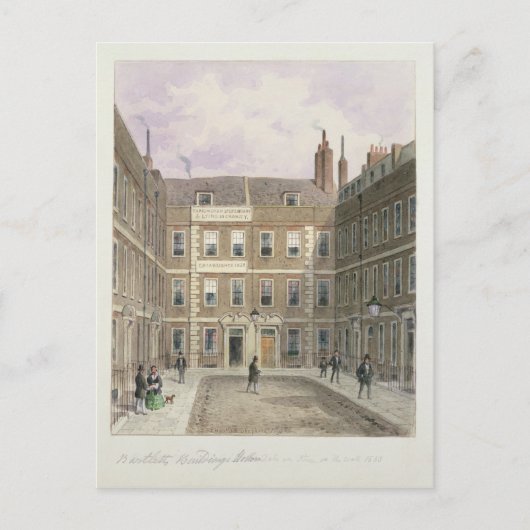 Bartlett's Buildings, Holborn, 1838 Briefkaart (Voorkant)