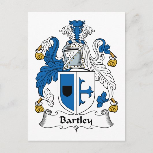 Bartley Family Crest Briefkaart (Voorkant)