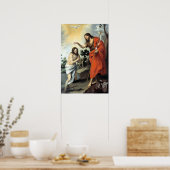 Bartolomé Esteban Murillo Het aptisme van Christus Poster (Keuken)