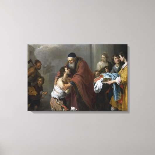 Bartolome Esteban Murillo-Return of the Prodigal Canvas Afdruk (Voorkant)