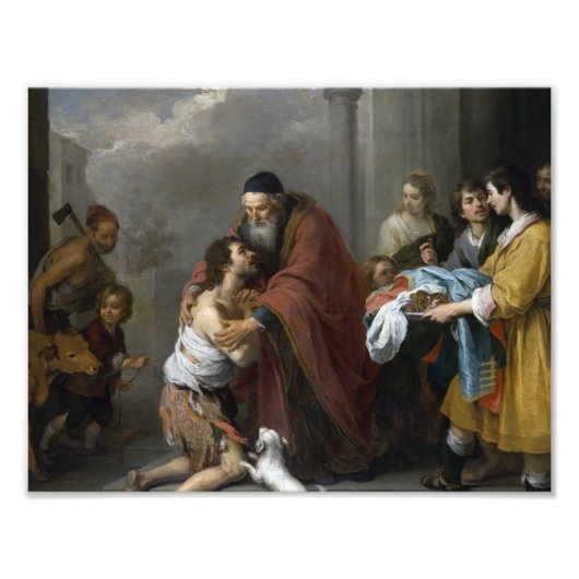 Bartolome Esteban Murillo-Return of the Prodigal Foto Afdruk (Voorkant)