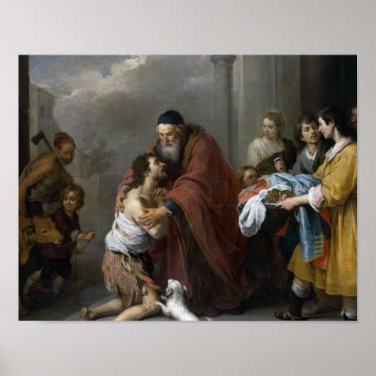 Bartolome Esteban Murillo-Return of the Prodigal Poster (Voorkant)