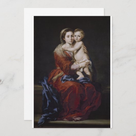 Bartolomé Esteban Murillo - Virgin en kind met Kaart (Voorkant / Achterkant)