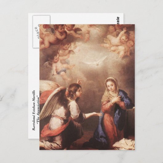 Bartolome Murillo - De aankondiging Briefkaart (Voorkant / Achterkant)