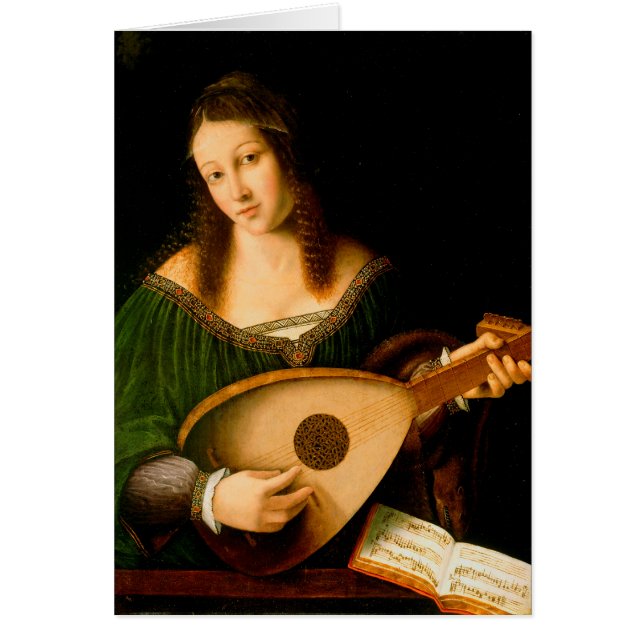 Bartolomeo Veneto Lady die het portret van Lute sp (Voorkant)