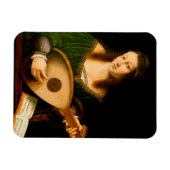 Bartolomeo Veneto Lady die het portret van Lute sp Magneet (Horizontaal)