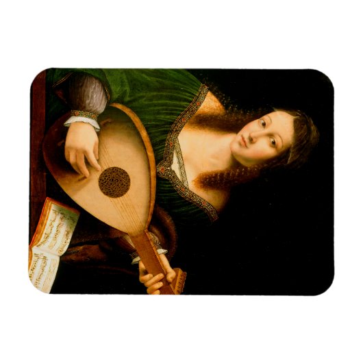 Bartolomeo Veneto Lady die het portret van Lute sp Magneet (Horizontaal)