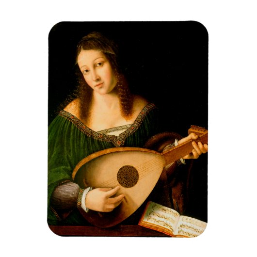 Bartolomeo Veneto Lady die het portret van Lute sp Magneet (Verticaal)