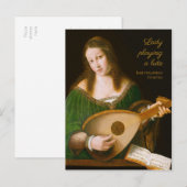 Bartolomeo Veneto Lady speelt een lute CC1160 Briefkaart (Voorkant / Achterkant)