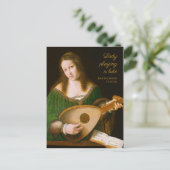 Bartolomeo Veneto Lady speelt een lute CC1160 Briefkaart (Staand voorkant)