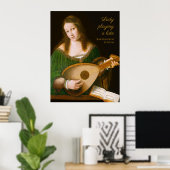 Bartolomeo Veneto Lady speelt een lute CC1161 Poster (Thuiskantoor)