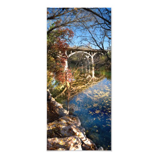 Barton Creek Bridge - Austin Texas Foto Afdruk (Voorkant)