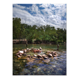 Barton Creek Dog Swimming Hole - Austin Texas Foto Afdruk