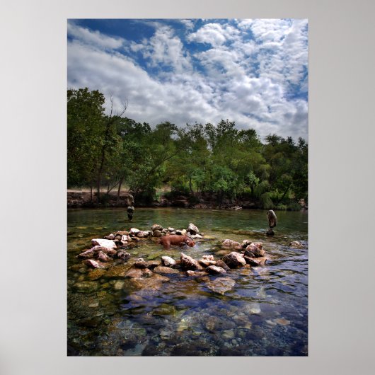Barton Creek Dog Swimming Hole - Austin Texas Poster (Voorkant)