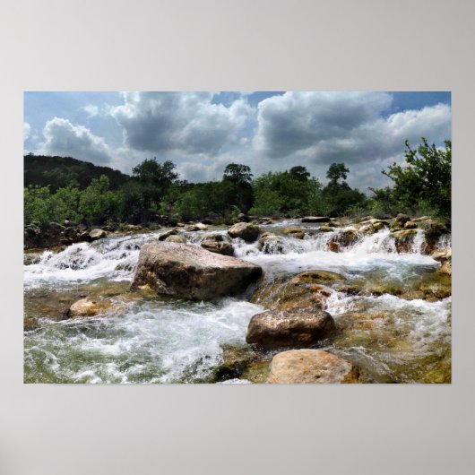Barton Creek Greenbelt Waterval - Austin, Texas Poster (Voorkant)