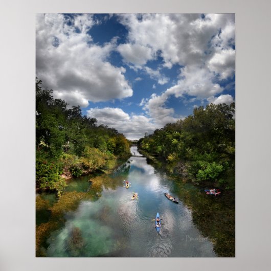 Barton Creek Kayaks - Austin Texas Poster (Voorkant)