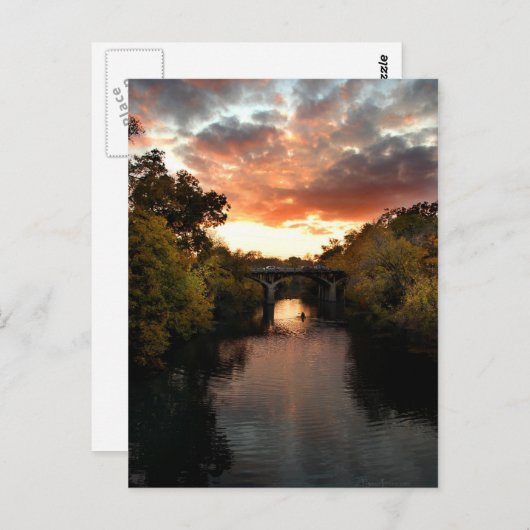 Barton Creek Sunset - Austin Texas Briefkaart (Voorkant / Achterkant)