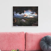 Barton Creek Sunset - Austin, Texas Canvas Afdruk (Insitu (Woonkamer))
