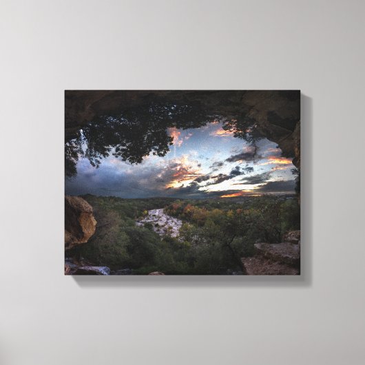 Barton Creek Sunset - Austin, Texas Canvas Afdruk (Voorkant)