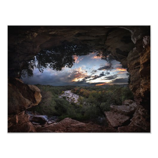 Barton Creek Sunset - Austin, Texas Foto Afdruk (Voorkant)
