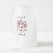 BARTON FAMILY CREST - BARTON COAT OF ARMS MATGLAS BIERPUL (Voorkant links)