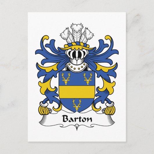 Barton Family Crest Briefkaart (Voorkant)