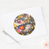 Barton Springs Austin Texas Hankamer Artjunkhaus Ronde Sticker (Envelop)