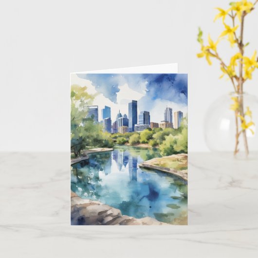 Barton Springs Austin, Texas Kaart (Gele Bloem)