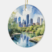 Barton Springs Austin Texas Waterverf Keramisch Ornament (Links)