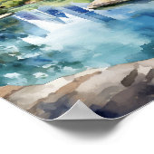 Barton Springs Austin Texas Waterverf Poster (Hoek)