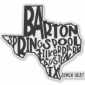 Barton Springs Pool Sticker (Voorkant)
