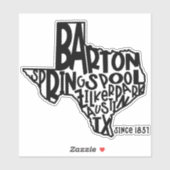 Barton Springs Pool Sticker (Vel)