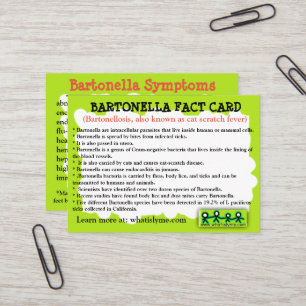 Bartonella Feiten Educatieve Kaart Visitekaartje