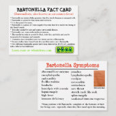 Bartonella feitenkaart visitekaartje (Voorkant / Achterkant)