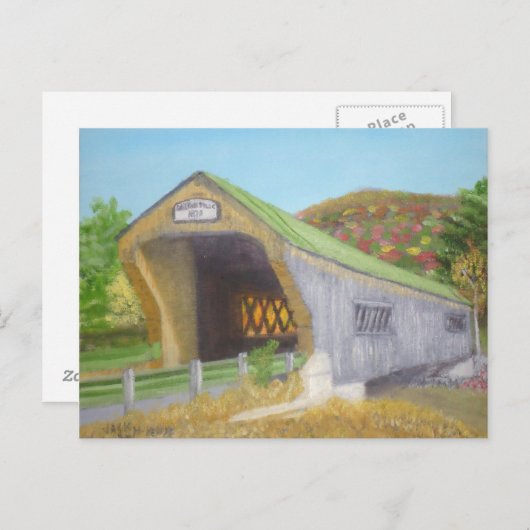 Bartonsville Covered Bridge Briefkaart (Voorkant / Achterkant)