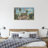 Bartow, Florida - Uitzicht van Wonder House en Gar Canvas Afdruk (Insitu (Slaapkamer))