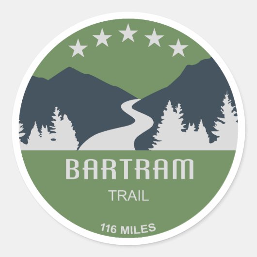 Bartram Trail Georgia North Carolina Ronde Sticker (Voorkant)