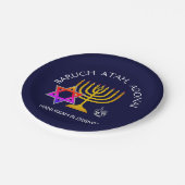 BARUCH ATAH ADONAI | Hanukkah Blessings Papieren Bordje (Gekanteld)