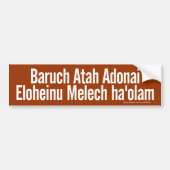 Baruch Atah Bumpersticker (wit) (Voorkant)
