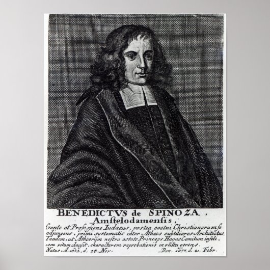 Baruch de Spinoza Poster (Voorkant)