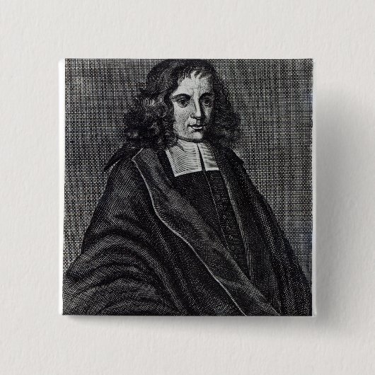 Baruch de Spinoza Vierkante Button 5,1 Cm (Voorkant)