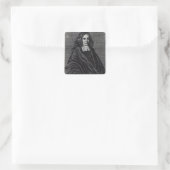 Baruch de Spinoza Vierkante Sticker (Tas)