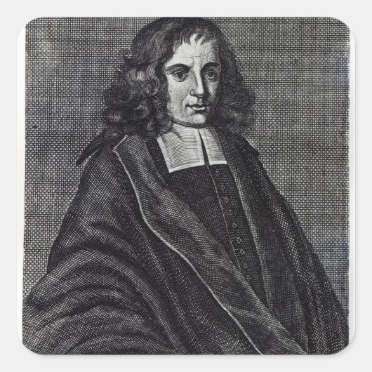 Baruch de Spinoza Vierkante Sticker (Voorkant)