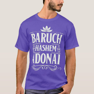 Baruch Hashem Adonai Hebrew Christelijk Blessing T-shirt