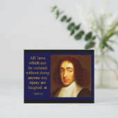 Baruch Spinoza Briefkaart (Staand voorkant)