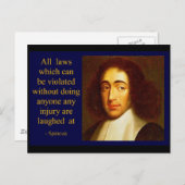 Baruch Spinoza Briefkaart (Voorkant / Achterkant)